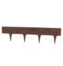 Декоративный бордюр StonePalisade (коричневый) 2,38 м (1 шт.)