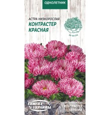 Семена Астра Контрастер красная, низкорослая, 0,2 г.