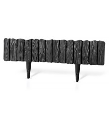 Декоративный бордюр WoodPalisade (чёрный) 2,38 м (1 шт.)