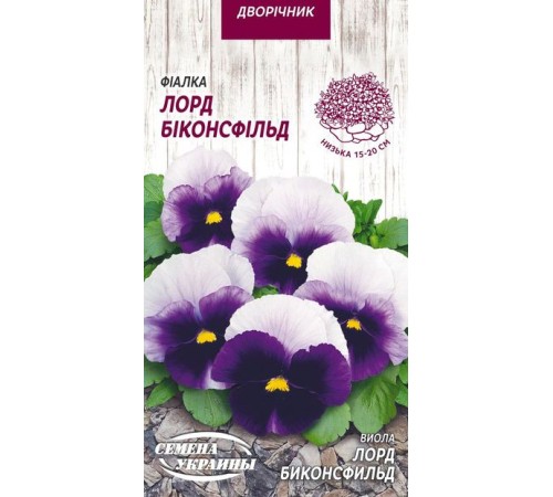 Семена Виола Лорд Биконсфильд, 0,05 г. Семена Виола Лорд Биконсфильд, 0,05 г.