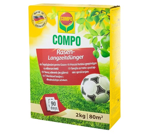 Удобрение Compo для газонов c долговременным эффектом 2 кг (80 м²) Удобрение Compo для газонов c долговременным эффектом 2 кг (80 м²)