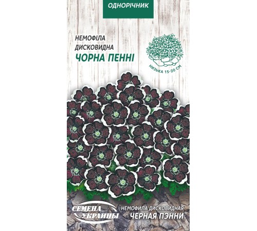 Семена Немофила Черная пэнни, дисковидная, 0,3 г. Семена Немофила Черная пэнни, дисковидная, 0,3 г.