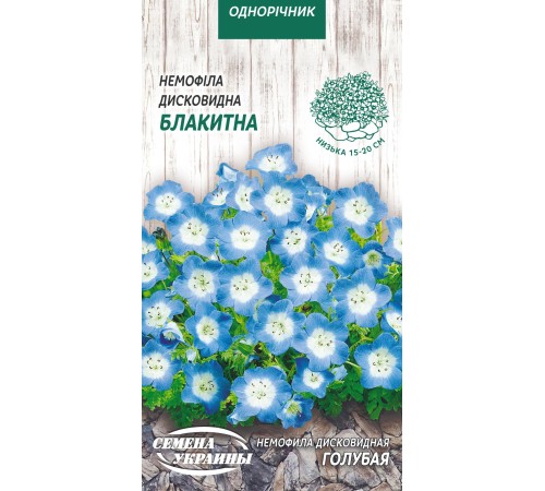 Семена Немофила Голубая, дисковидная, 0,3 г. Семена Немофила Голубая, дисковидная, 0,3 г.