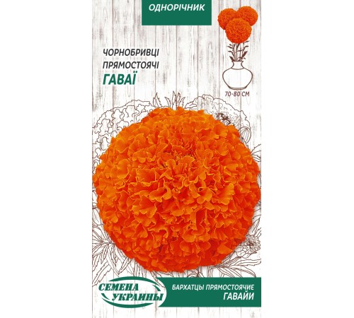 Семена Бархатцы Гавайи, прямостоячие, 0,5 г. Семена Бархатцы Гавайи, прямостоячие, 0,5 г.