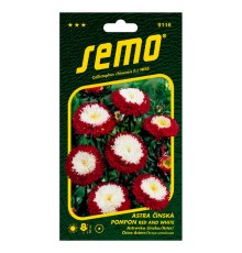 SEMO Астра помпон красный и белый 5 г