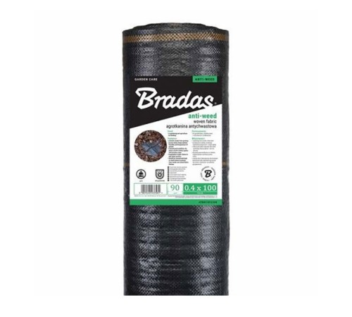 Агротекстиль Bradas (чёрный) 90 г/м² (0.4 x 100 м) Агротекстиль Bradas (чёрный) 90 г/м² (0.4 x 100 м)