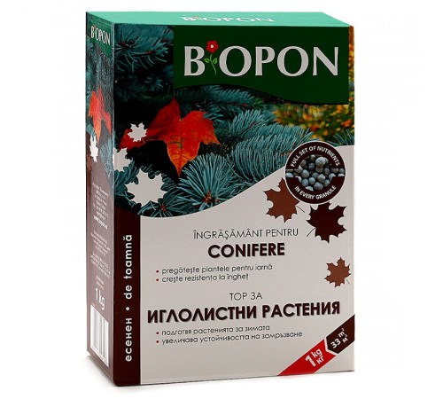 Удобрение осеннее Biopon для хвойных 1 кг Удобрение осеннее Biopon для хвойных 1 кг