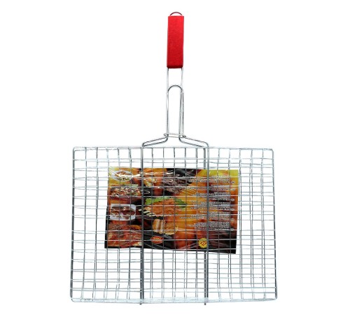 Решётка для гриля BBQ 37 см x 24 см, с деревянной ручкой 37 см x 24 см Решётка для гриля BBQ 37 см x 24 см, с деревянной ручкой 37 см x 24 см
