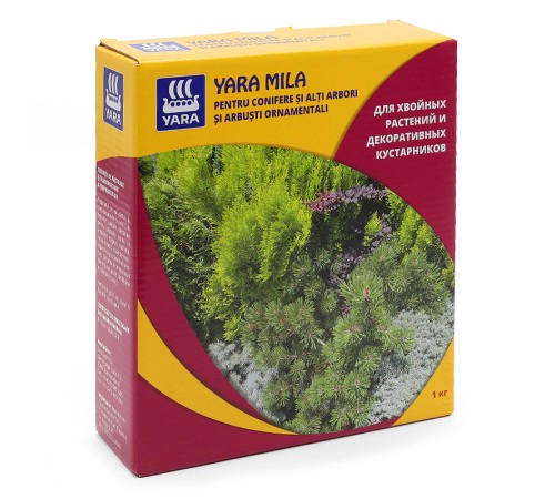 Удобрение Yara Mila для хвойных растений и декоративных кустарников 1 кг (30 г) Удобрение Yara Mila для хвойных растений и декоративных кустарников 1 кг (30 г)