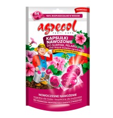 Удобрение Agrecol для сурфиний, пеларгоний и других садовых цветов (капсулы) 210 г (14 капсул)