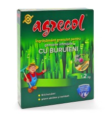 Удобрение гранулированное Agrecol для газона заросшего сорняками 1.2 кг