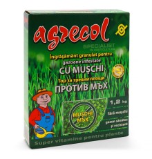 Удобрение Agrecol для газона, зараженное мхом 1.2 кг