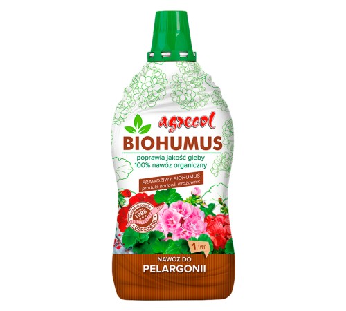 Удобрение Biohumus для пеларгоний 1 л Удобрение Biohumus для пеларгоний 1 л