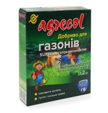 Удобрение Agrecol для газонов многокомпонентное 1.2 кг