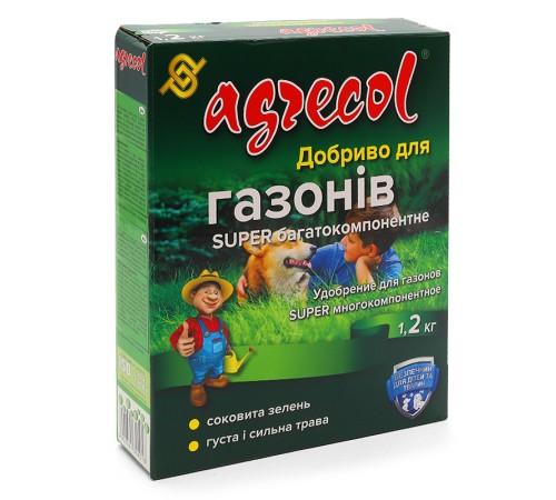 Удобрение Agrecol для газонов многокомпонентное 1.2 кг